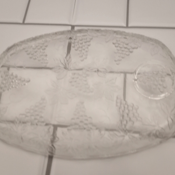 Vintage Anchor Hocking Snack Set Grapes & Leaves 8 pc cup&plate in original box - Picture 6 of 8